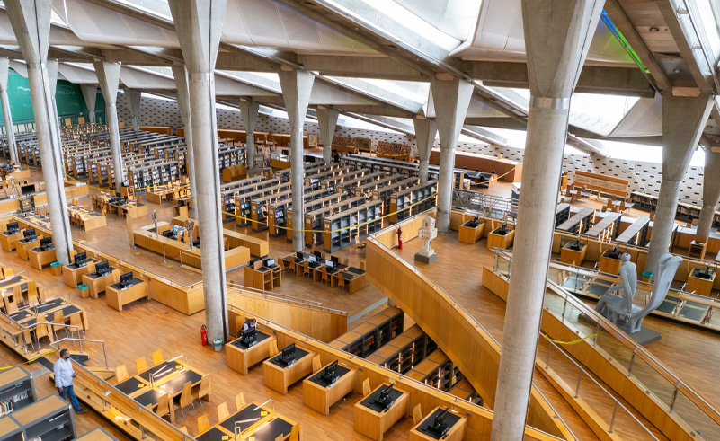 The Bibliotheca Alexandrina or library of Alexandria